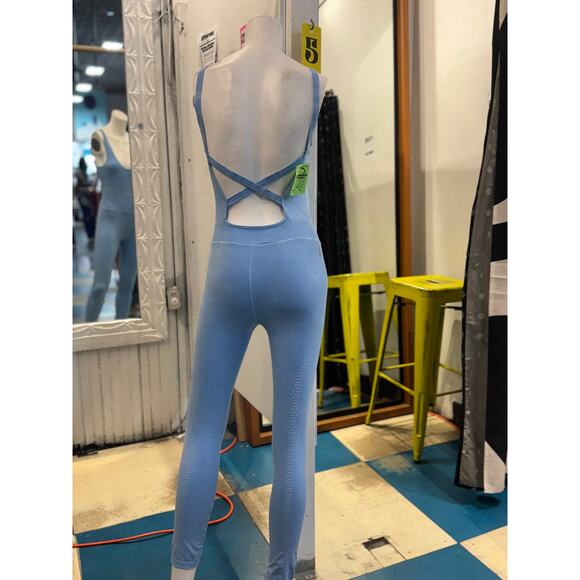 FP Movement Good Karma Baby Blue Jumpsuit Size M/L - Picture 4 of 5